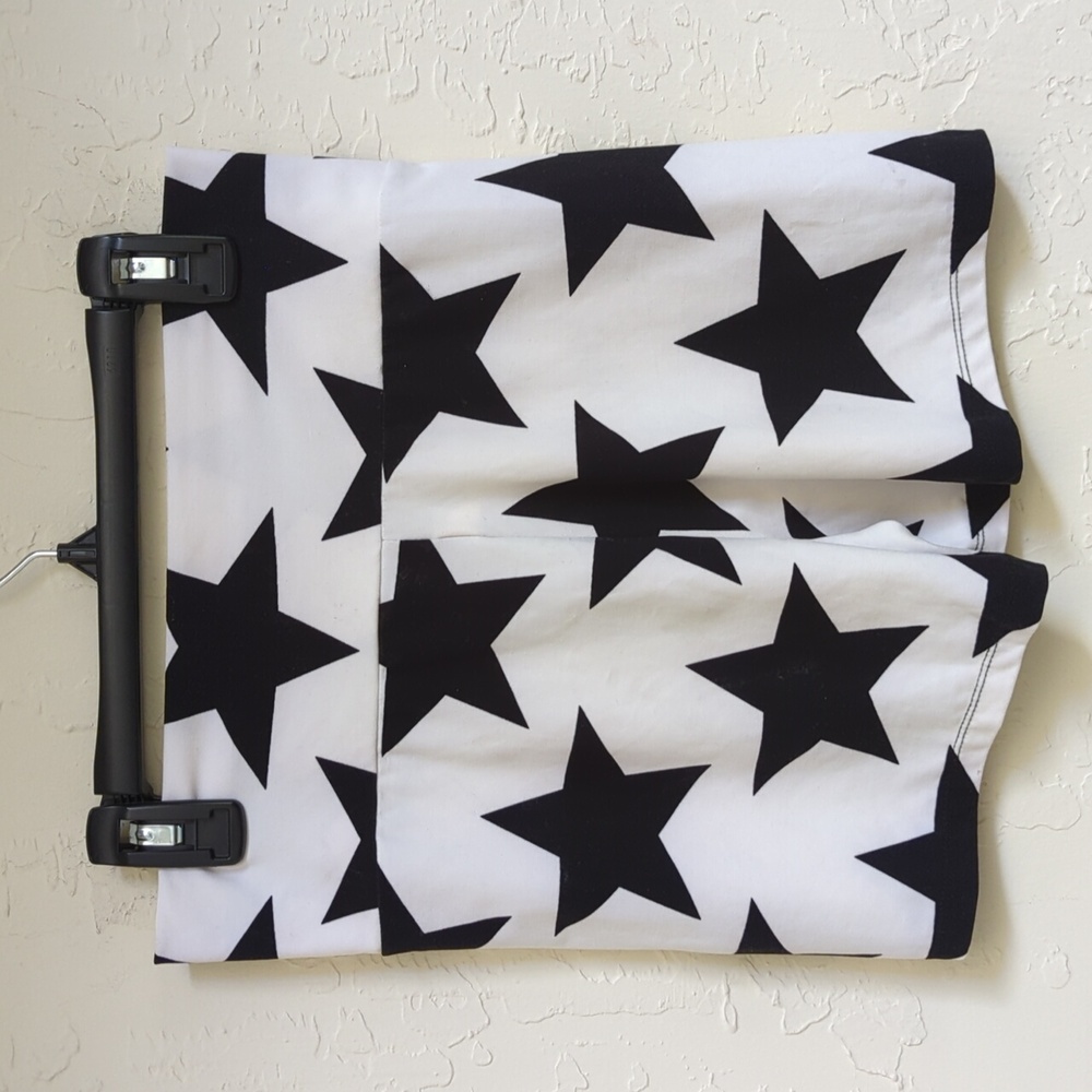3/$20🌟 Always White Black Stars Biker-Slip Shorts One Size